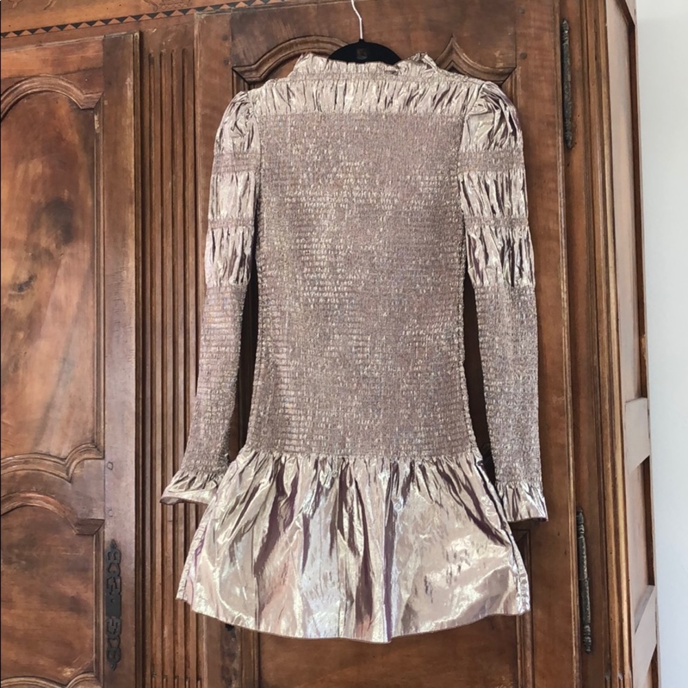 & Other Stories Metallic Ruffle Dress